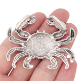 2pcs Tibetan Silver Large Crab Charms Pendants 59x50mm