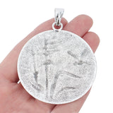 2pcs Tibetan Silver Large Dragonfly Reed Round Charms Pendants 68x60mm