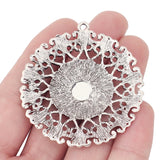 2pcs Rhinestone Flower Charms Pendants for Necklace Making