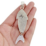 2pcs Tibetan Silver Large Fish Charms Pendants for Jewelry Making 98x27mm