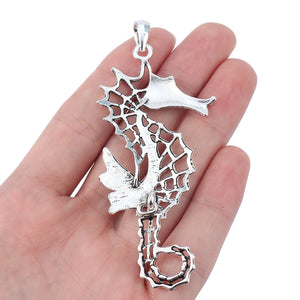 2pcs Tibetan Silver Seahorse Charms for DIY Necklace