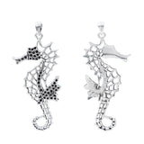 2pcs Tibetan Silver Seahorse Charms for DIY Necklace