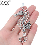 2pcs Tibetan Silver Seahorse Charms for DIY Necklace