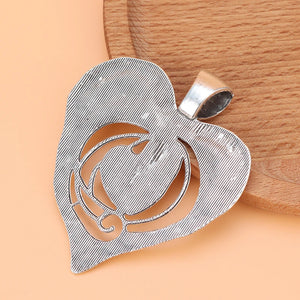 2pcs Large Open Heart Charms Pendants for Necklace Making 73x62mm