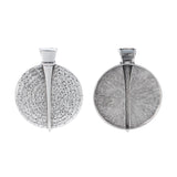 2pcs Tibetan Silver Large Round Medallion Charms Pendants 84x67mm