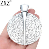 2pcs Tibetan Silver Large Round Medallion Charms Pendants 84x67mm