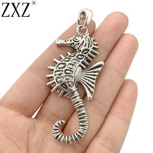 2pcs Large Seahorse Charms Pendants for Necklace Making 77x29mm