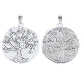 2pcs Large Tree Life & Moon Charms Pendants for Necklace Making