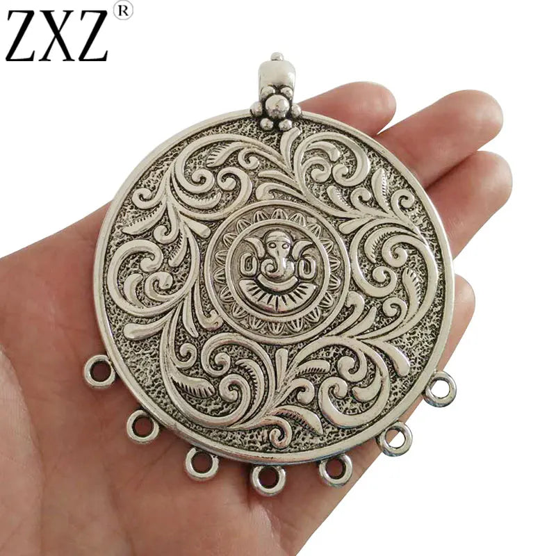 2pcs Tribal Large Bohemian Boho Connectors for Necklace Jewelry Making Findings