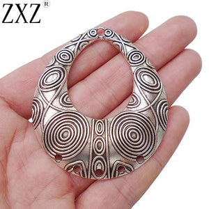4pcs Boho Large Chandelier Necklace Connectors Pendants 60x52mm