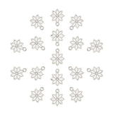 50pcs Tibetan Silver Flower Charms Pendants Beads DIY Jewelry Findings