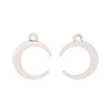 50pcs Tibetan Silver Moon Charms Pendants for Jewelry Making