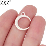 50pcs Tibetan Silver Moon Charms Pendants for Jewelry Making