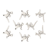 50pcs Tibetan Silver Origami Cat Charms for DIY Jewelry Making