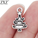 50pcs Christmas Tree Charms Pendants for Jewelry Making