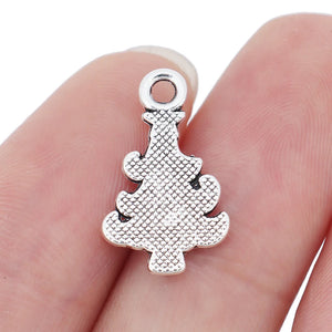 50pcs Christmas Tree Charms Pendants for Jewelry Making