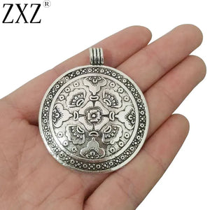 5pcs Boho Flower Charms Pendants for Jewelry Making 54x46mm