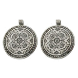 5pcs Boho Flower Charms Pendants for Jewelry Making 54x46mm