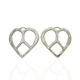 5pcs Open Heart Charm Pendant for Necklace Making Jewelry Findings 47x46mm