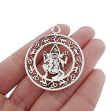 5pcs Large Ganesha Elephant God Charms Pendants Necklace Jewelry Making