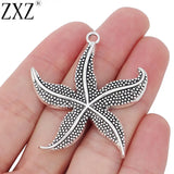 5pcs Large Sea Star Starfish Charms Pendants 48x43mm