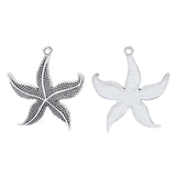 5pcs Large Sea Star Starfish Charms Pendants 48x43mm