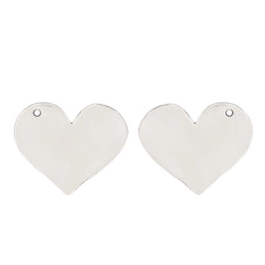 5pcs Tibetan Silver Large Heart Charms Pendants for Necklace Jewelry Making