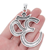 5pcs Tibetan Silver Large OM AUM Symbol Yoga Charms Pendants