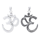 5pcs Tibetan Silver Large OM AUM Symbol Yoga Charms Pendants
