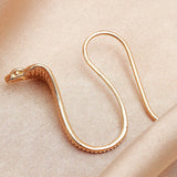 Punk Snake Earring for Men Retro Metal Long Drop Earrings
