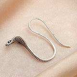 Punk Snake Earring for Men Retro Metal Long Drop Earrings