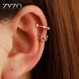 Vintage Heart-Shaped Ear Cuff Clip Earrings for Women