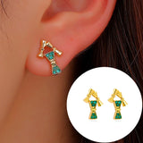 Vintage Silver Ear Cuff Zircon Clip-On Earring Earcuff Jewelry