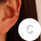 Vintage Silver Ear Cuff Zircon Clip-On Earring Earcuff Jewelry
