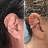 Punk Metal Ear Cuff for Women No Piercing Geometric Ear Wrap Earcuff