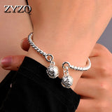 Vintage Double Bell Alloy Bracelet for Women Girls Gift
