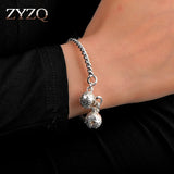 Vintage Double Bell Alloy Bracelet for Women Girls Gift