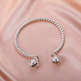 Vintage Double Bell Alloy Bracelet for Women Girls Gift