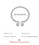 Vintage Double Bell Alloy Bracelet for Women Girls Gift