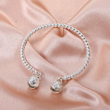 Vintage Double Bell Alloy Bracelet for Women Girls Gift