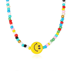 ZYZQ Smiley Women Necklace DIY Resin Beaded Romantic Gift For Girlfriend