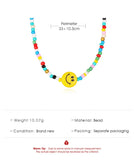 ZYZQ Smiley Women Necklace DIY Resin Beaded Romantic Gift For Girlfriend