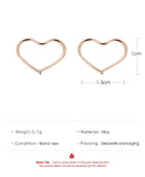 Love Heart Earrings for Women Couple Jewelry