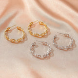 C-shaped Hollow Pig Nose Hoop Earrings for Women Party Jewelry