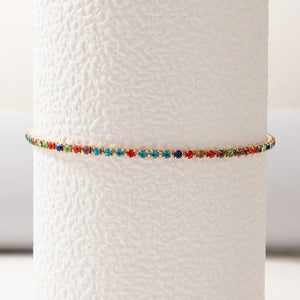 Korea Colored Rhinestone Ankle Bracelet for Women