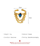 Korea Personality Non-pierced Chain Stud Earrings For Women