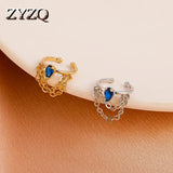 Korea Personality Non-pierced Chain Stud Earrings For Women