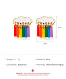 Raindrop Earrings Rainbow Pendant Cocktail Party Jewelry