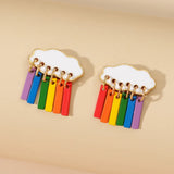 Raindrop Earrings Rainbow Pendant Cocktail Party Jewelry