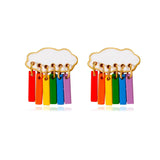 Raindrop Earrings Rainbow Pendant Cocktail Party Jewelry